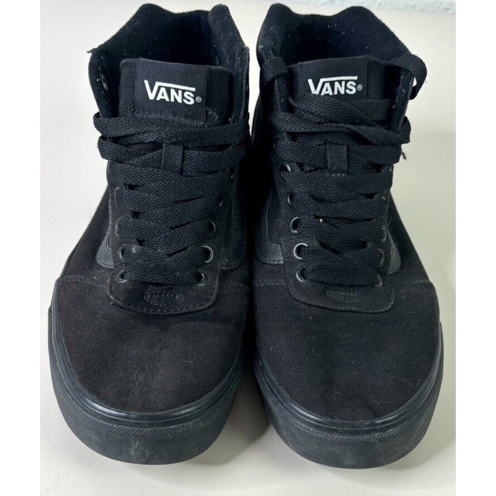 Vans Off The Wall Sk8 Mens Sz 8 Hi Top 500714 Triple Black Casual Skate Shoes